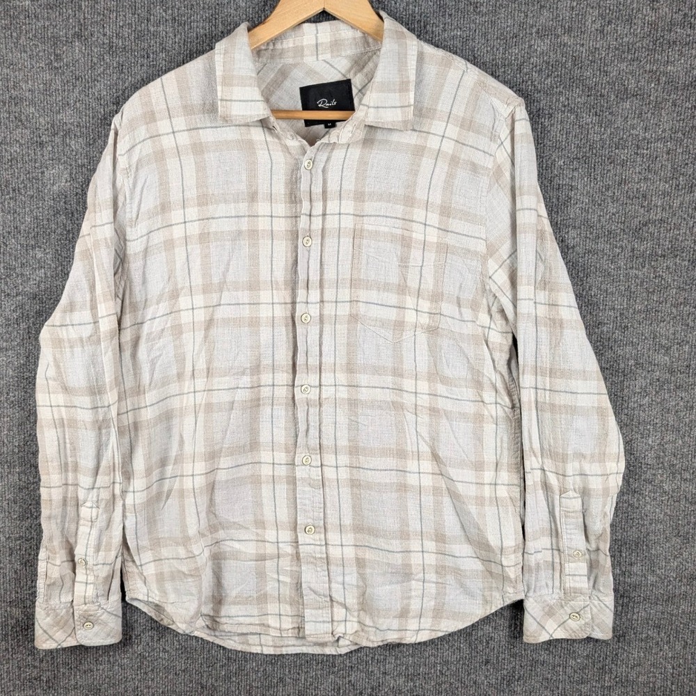 Rails Wyatt Plaid Button Down Shirt Tapir Agave Melange Cotton Mens Medium